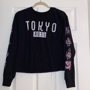 Black Tokyo Rose long-sleeve shirt